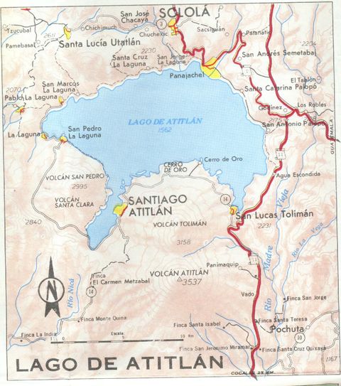 Area of Panajachel and Lago de Atitlán