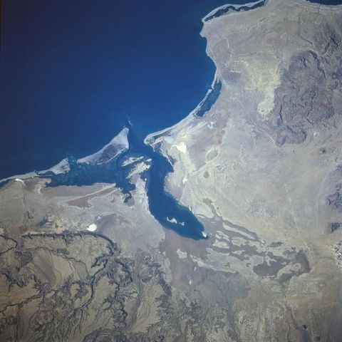 Satellite image of San Ignacio Lagoon