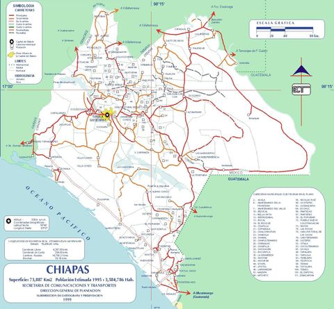 Chiapas Map 1999