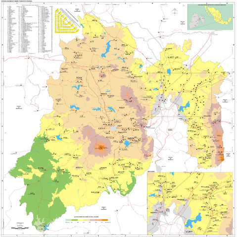 Mapa del Estado de México