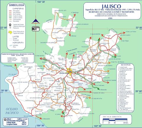 Jalisco road map 1999