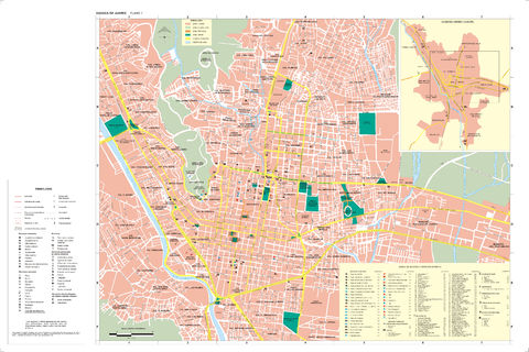 Map of the city of Oaxaca