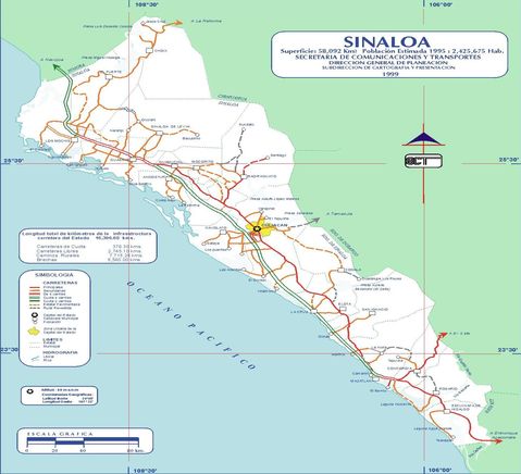 Map of Sinaloa 1999