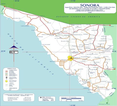 Map of Sonora 1999