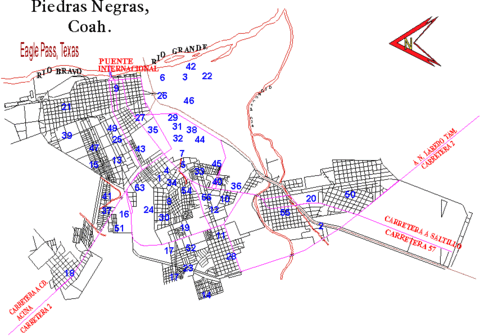 Mapa de Piedras Negras