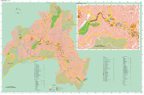 Map of the city of Guanajuato