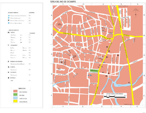 Map of Tepeji del Río de Ocampo
