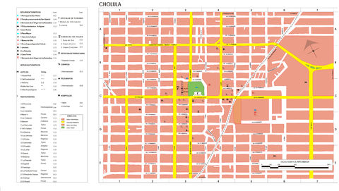 Map of Cholula