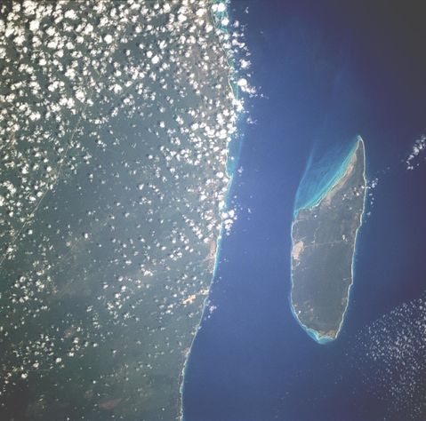 Satellite image of Cozumel Island