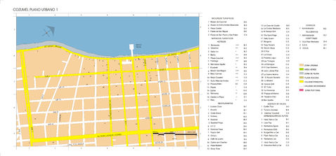 Map of Cozumel