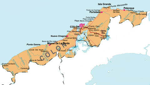 Map of Colón