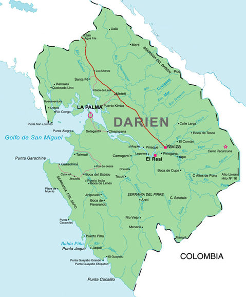 Mapa de Darién