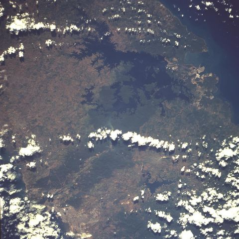 Satellite image of the Panama Canal