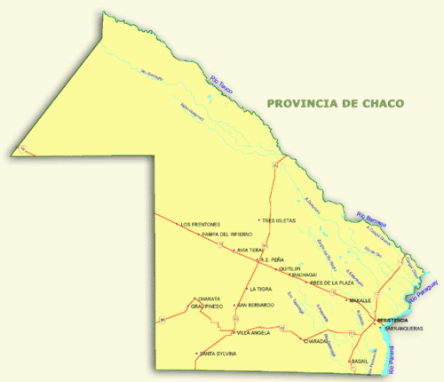 Rutas nacionales en la provincia del Chaco
