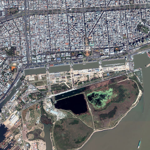 Satellite Image, Photo of Buenos Aires, Argentina