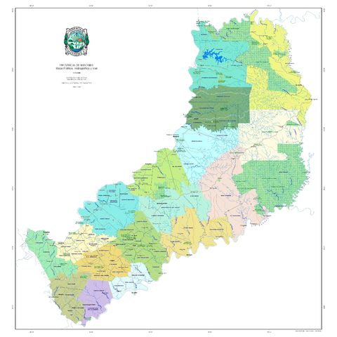 Mapa hidrográfico de la Provincia de Misiones