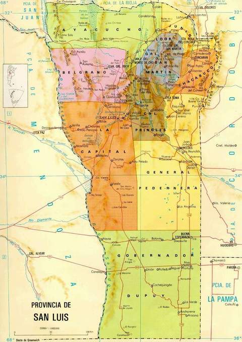 Province of San Luis Map, Argentina | Gifex