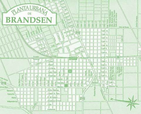 Map of Brandsen, province of Buenos Aires, Argentina