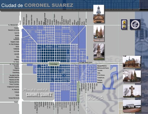 Mapa de la ciudad de Coronel Suárez