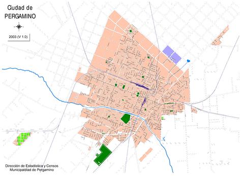 Map of Pergamino, Buenos Aires, Argentina