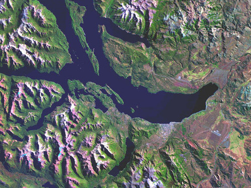 Imagen satelital de San Carlos de Bariloche, Río Negro, Argentina Imagen satelital de San Carlos de Bariloche, Río Negro, Argentina