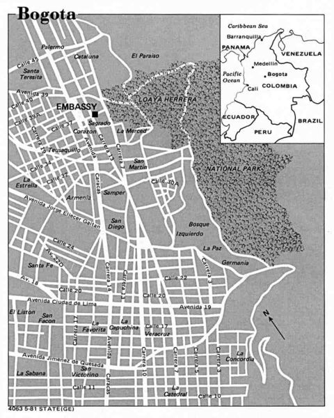 Bogotá map 1981