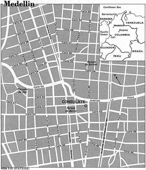 Medellín map 1981