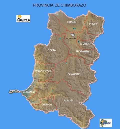 Mapa físico de Chimborazo