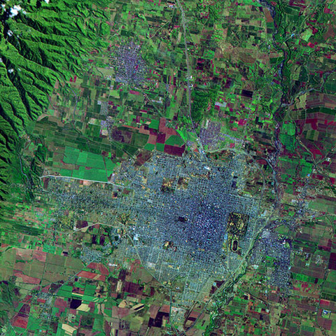 Satellite image of San Miguel de Tucumán, Argentina