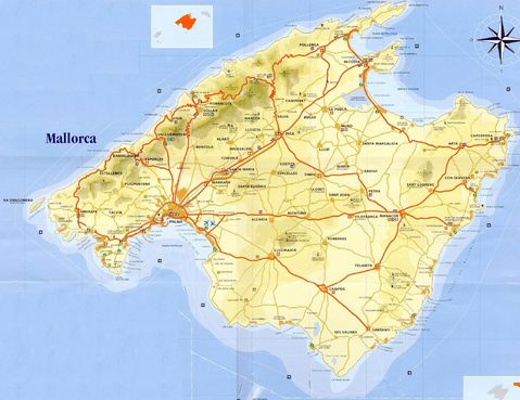 Majorca Island road map