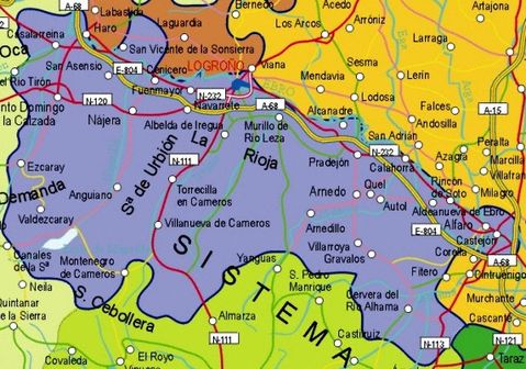 mapa carreteras la rioja Mapa de carreteras de La Rioja | Gifex
