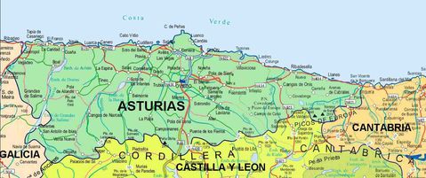 Mapa de Asturias