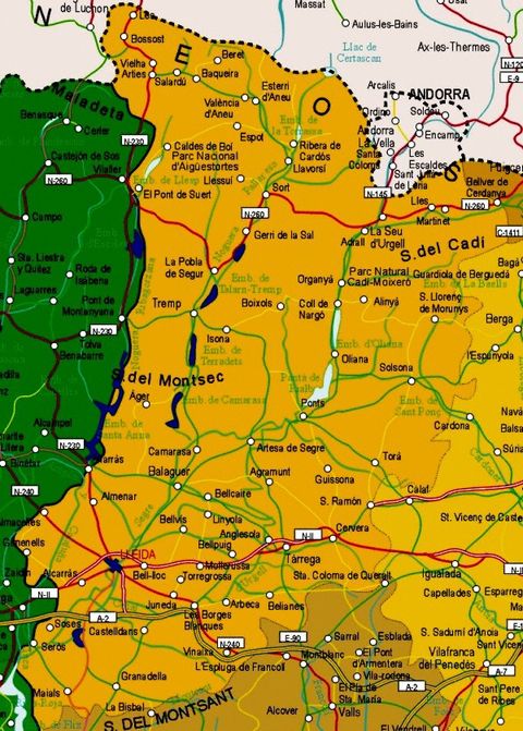 mapa de carreteras de lerida Mapa de Lérida | Gifex