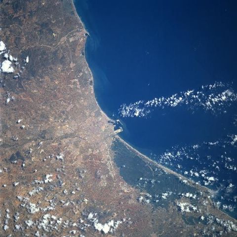 Satellite image of the region of Valencia, Spain