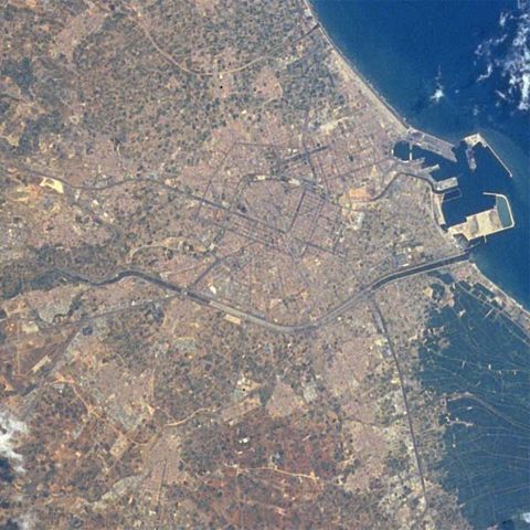 Satellite image of Valencia, Spain