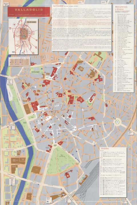 Mapa turístico de Valladolid