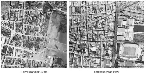 Terrassa with 50 years of difference, 1948 and 1998