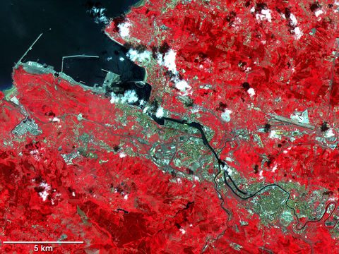 Satelite image, photo of Bilbao 2000