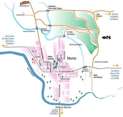 Map of Nono, Córdoba, Argentina