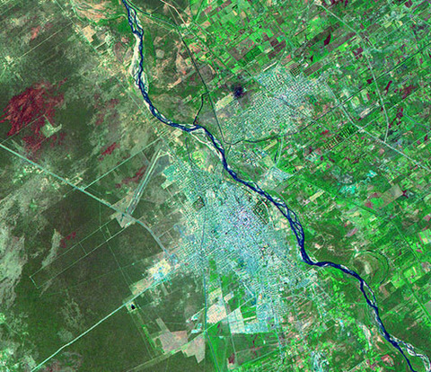 Satellite image of the city of Santiago del Estero, Argentina
