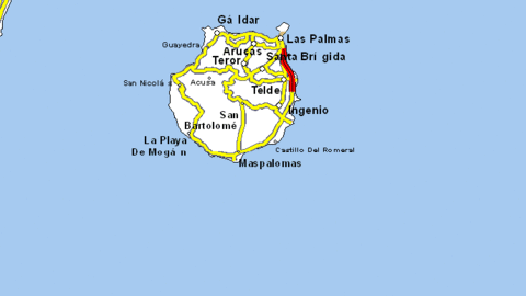 Mapa de carreteras de la Isla Gran Canaria