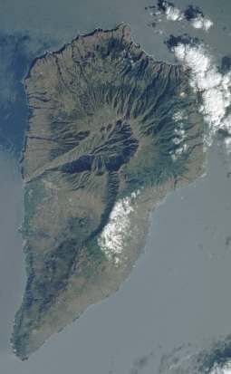 Imagen, Foto Satelite de la Isla La Palma