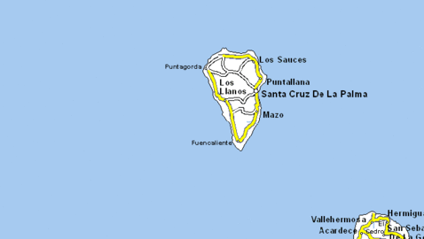 La Palma Island road map