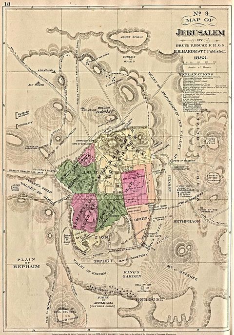 Jerusalem Map 1884