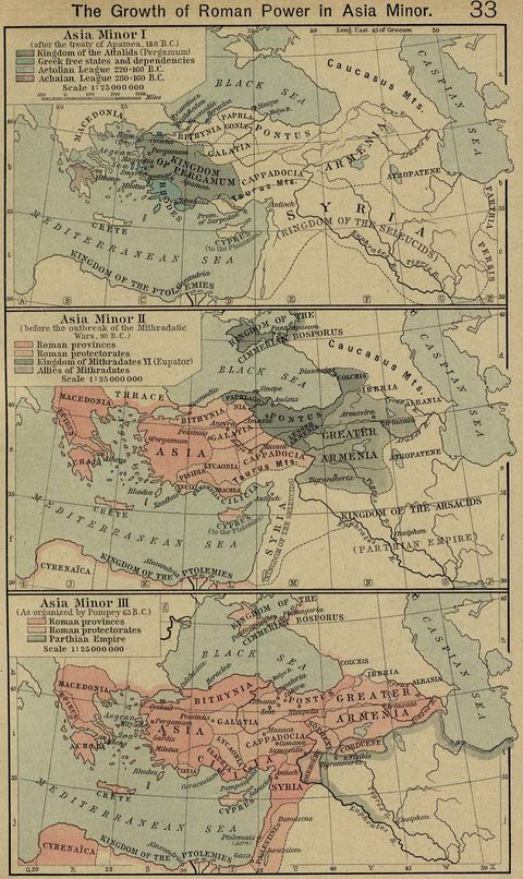 Crecimiento del poder de Roma en Asia Minor