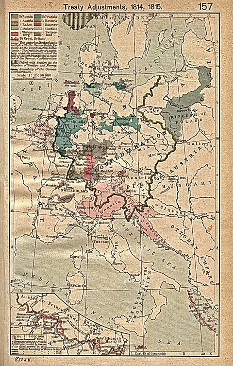 Cambios territoriales en Europa, Congreso de Viena 1815