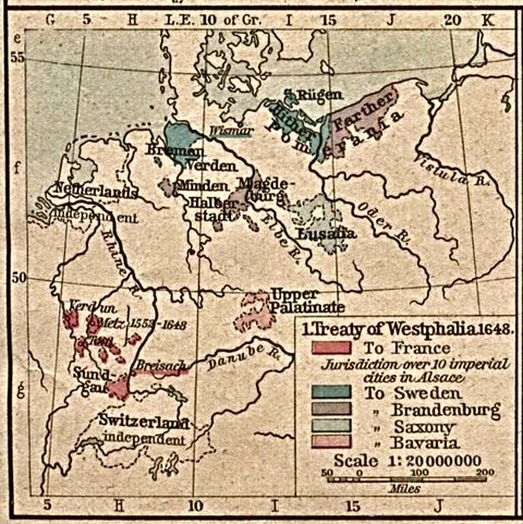 Peace of Westphalia territorial changes 1648