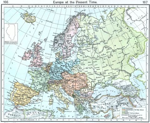 Europe map 1911