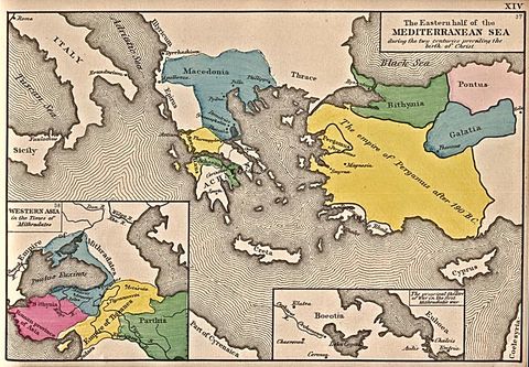 Eastern Mediterranean Sea Map 200 B.C.