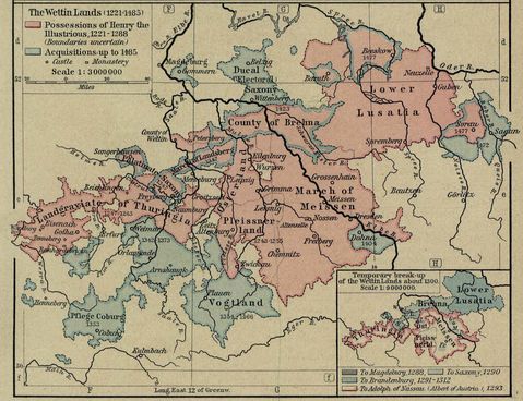 The Wettin Lands Map 1221-1485